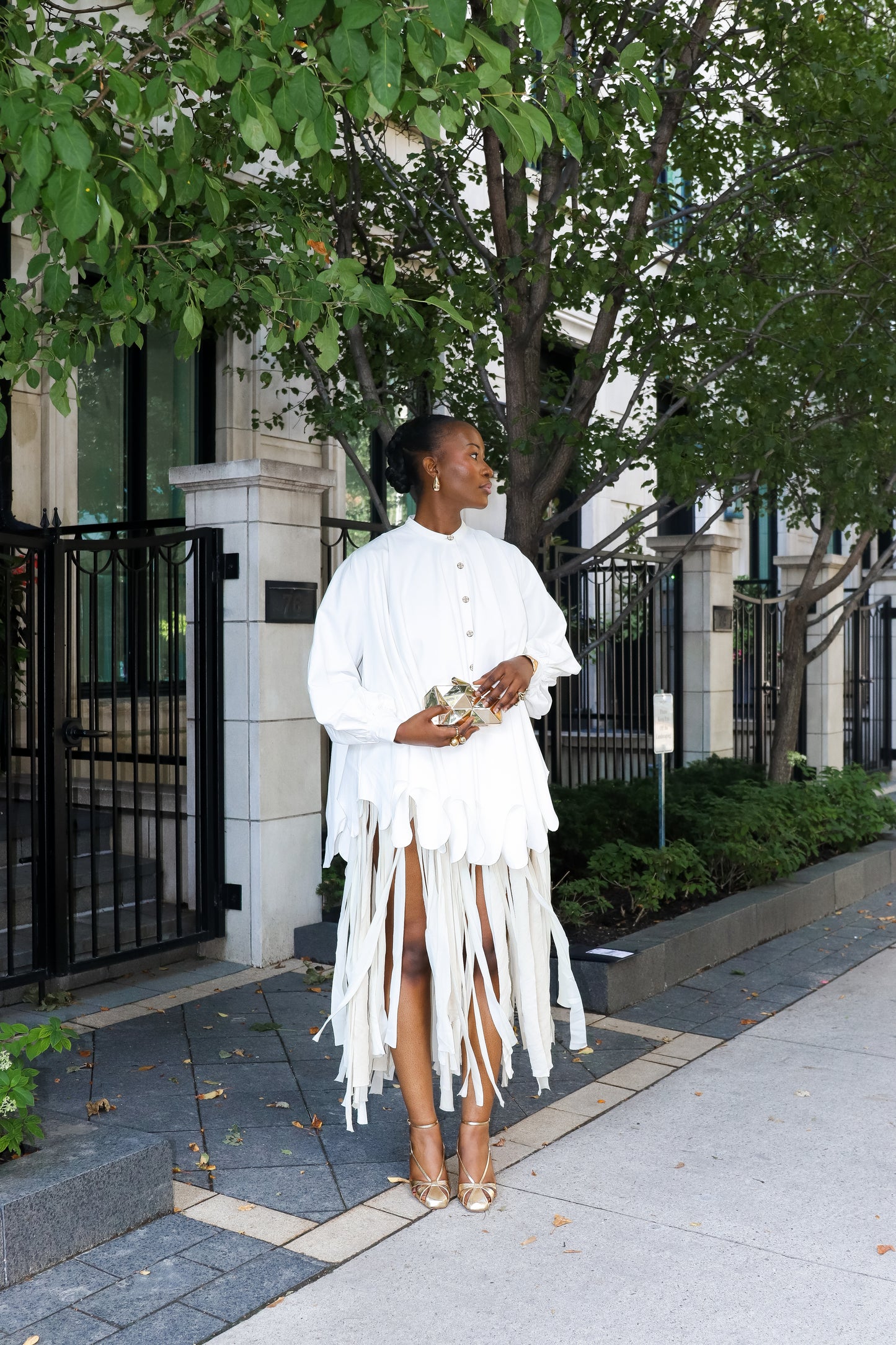 Jouri Cotton Linen Fringed Maxi Skirt