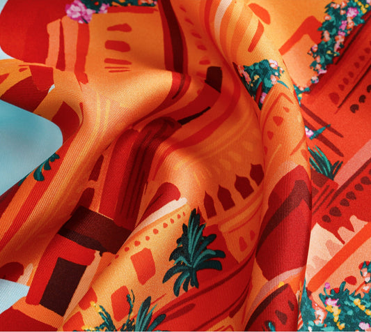 RAK Scarf (Marrakesh Inspired 100% Silk Scarf)