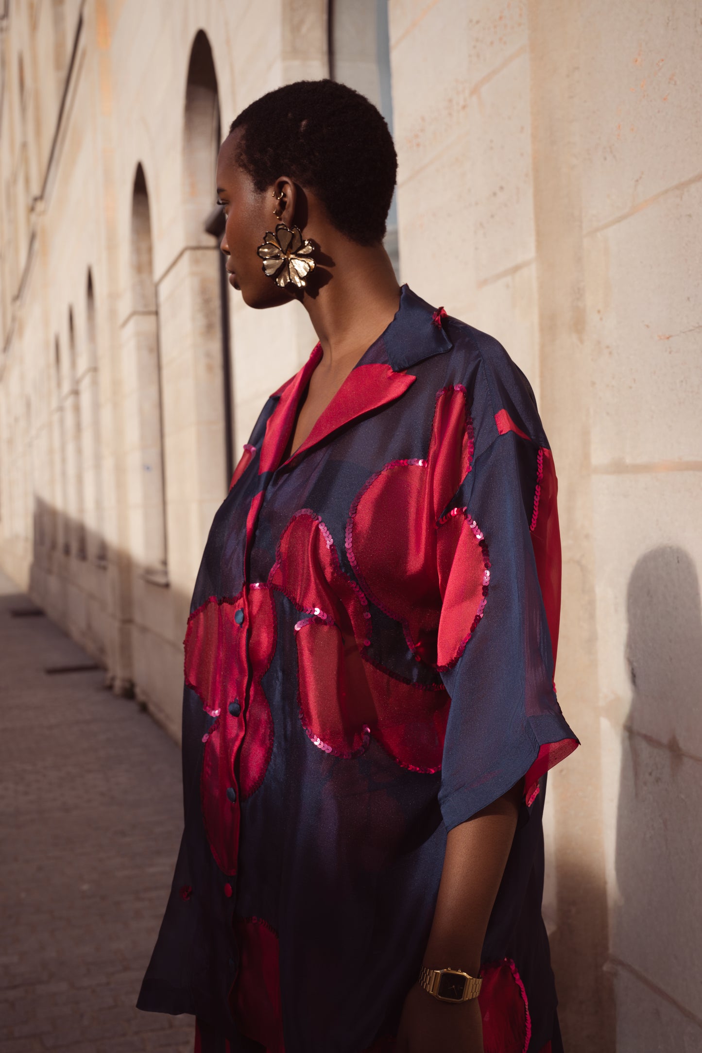 Ciel Sheer Oversized Organza Shirt