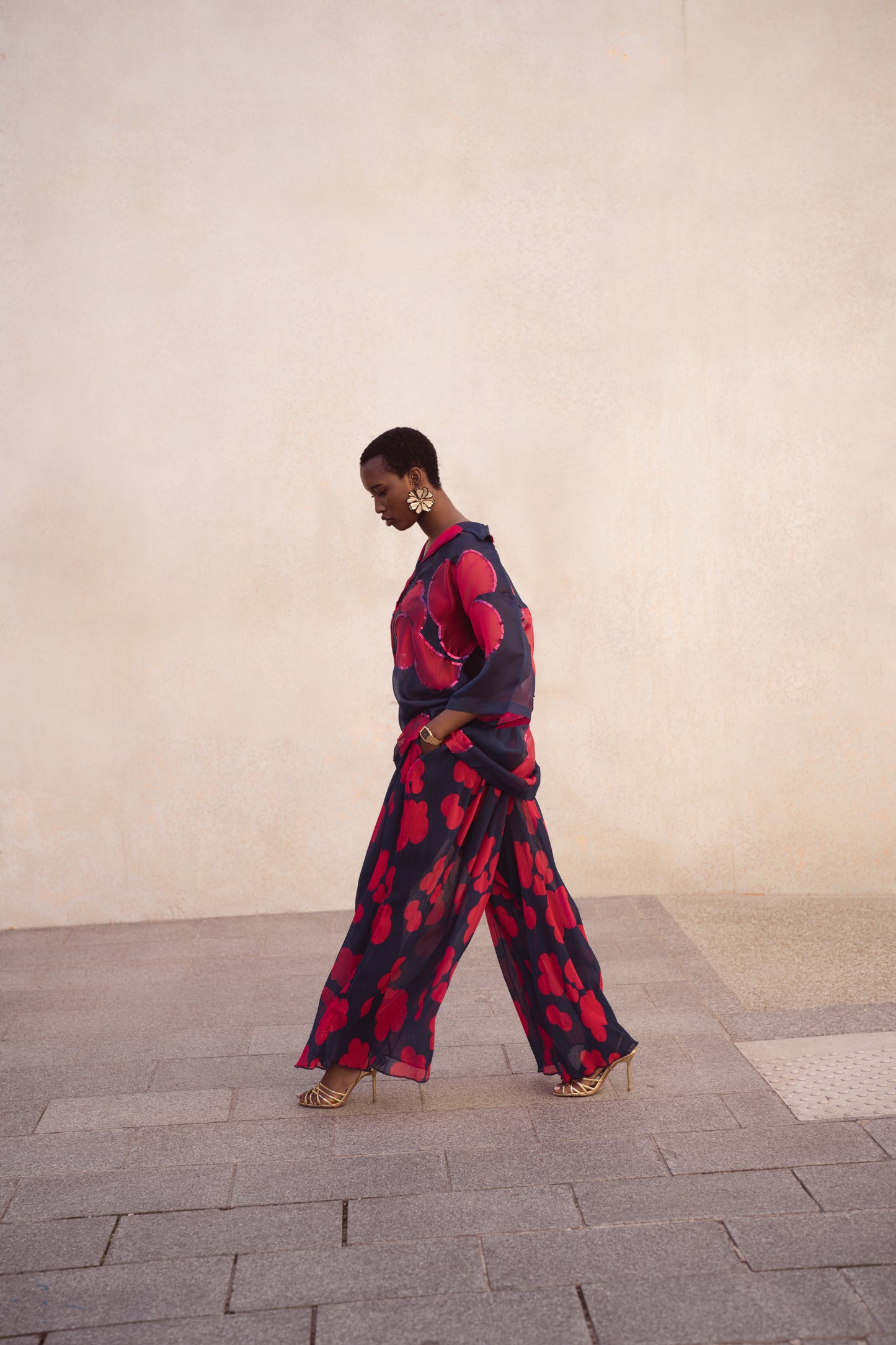 Ciel Printed Plisse Pants