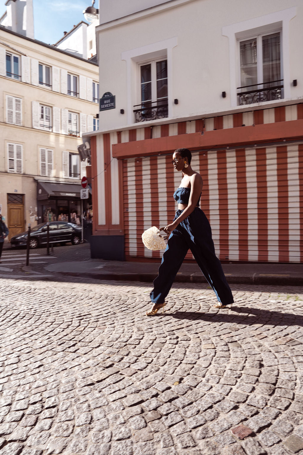 Eden Denim High Waist Wide leg Pants