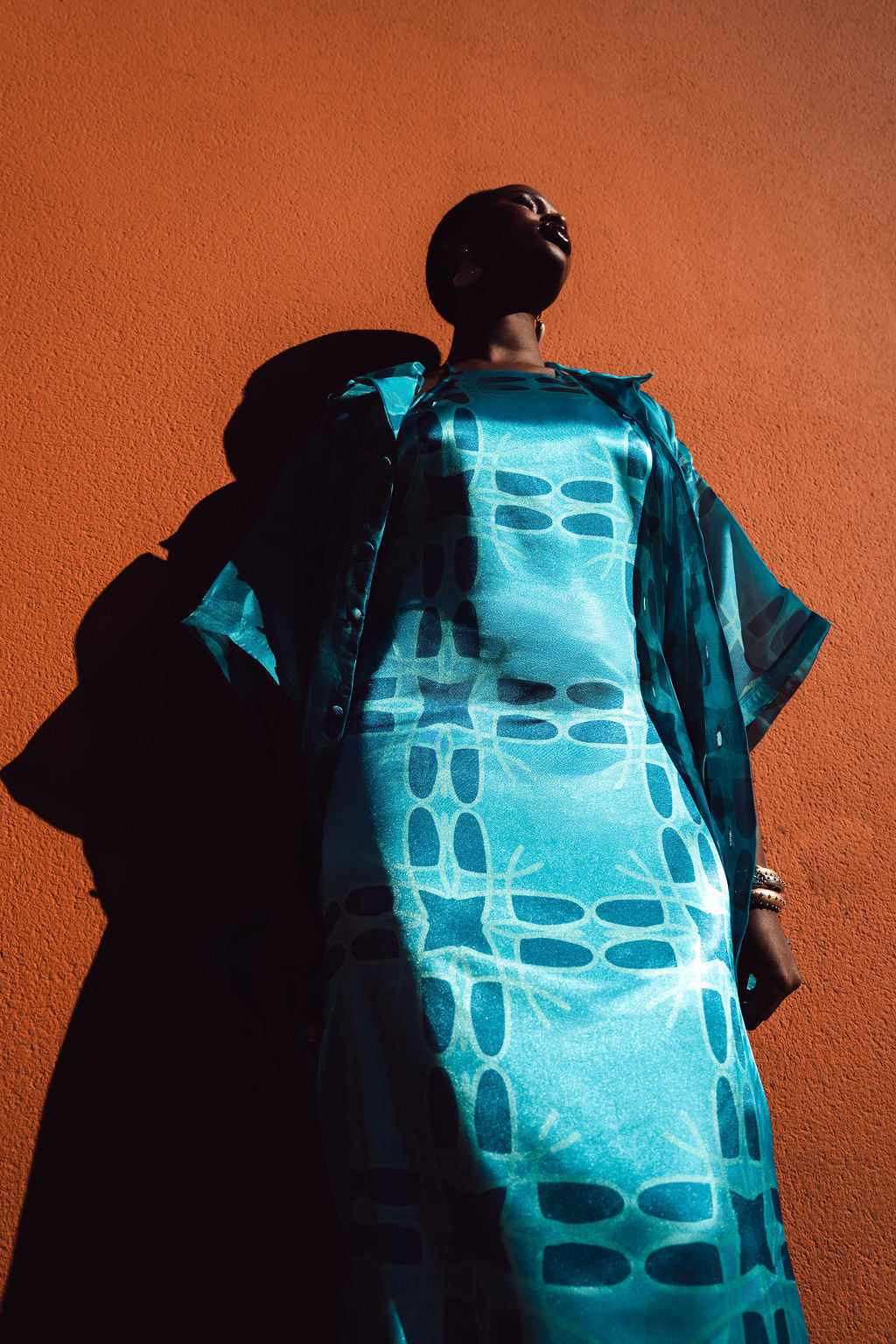 Lotus Silk Halter Low Back Vacation Dress