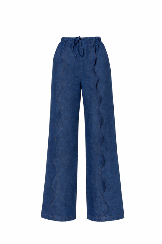 Eden Denim High Waist Wide leg Pants